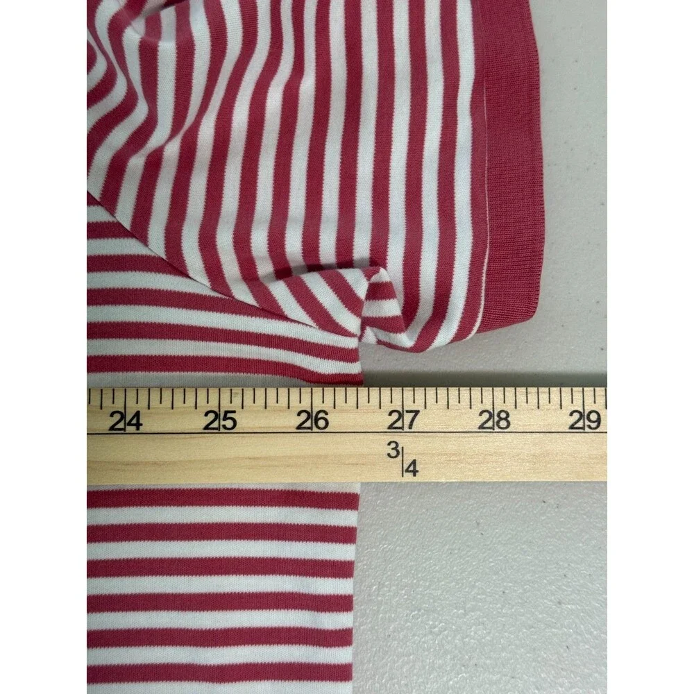 Polo Ralph Lauren Red White Striped Short Sleeve Polo Shirt Size XXL Golf Preppy